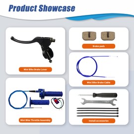 Mini Bike Brake Clutch Lever and Mini Bike Throttle Assembly Kit for Coleman CC100X CT100U Baja Doodlebug DB30 Motovox MBX11 MBX10 Monster Moto Predator 79 100cc 97cc Parts 22mm 7/8 Handlebars (BLUE)