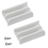 M6219 Sliding Shower Door Bottom Track (2-Piece Set, White) 1/2-inch