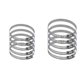 WEAXIO Pack of 10 Stainless Steel Hose Clamps Assortment, Adjustable 2 Sizes 91-114 mm & 118-140 mm Fuel Line Clamp Hose Clamp for Sanitary, Automotive, Mechanical Applications, Pipe, Garden