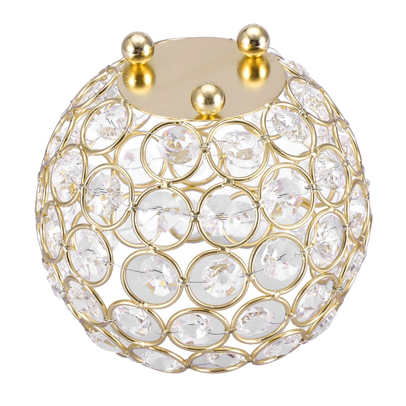Crystal Tea Light Candle Holders Wedding Decor Table Centerpieces (Gold