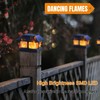 Dynaming Solar Flame Post Cap Lights Outdoor, Solar Powered Fence