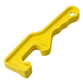 Pail Opener, Lid Opener with Header, 5 Gal, Plastic, Polyethylene, Large, Yellow