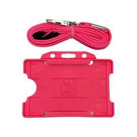 Cards and Tags UK Breakaway Safety Lanyard Neck Strap Swivel Metal Clip with Matching ID Card Holder (Blue)