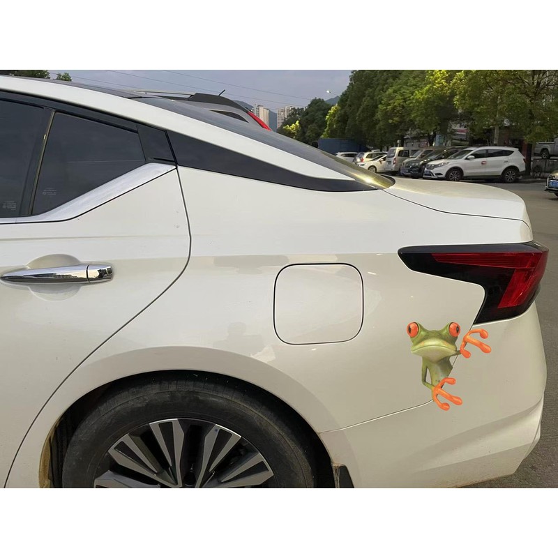 Calcomanía de coche 3D con diseño de rana de árbol,