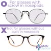 GMS Optical Bridge Strap Screw-in Silicone Nose Pads for Eyeglasses
