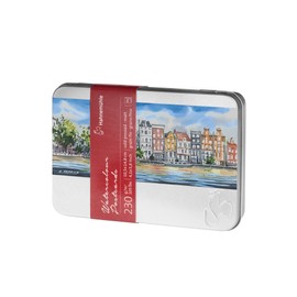 Hahnemühle Aquarell-Postkarten, 230 g/m², 30 Karten in Metallbox, 10,5x14,8cm, naturweiß, matt