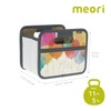 Folding storage box with handles and one compartment with two
