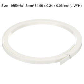 MECCANIXITY Plastic Binding Purfling Strip 1650x6x1.5mm Guitar Binding Edge Trim for Acoustic Classical Guitar White 2 Pack