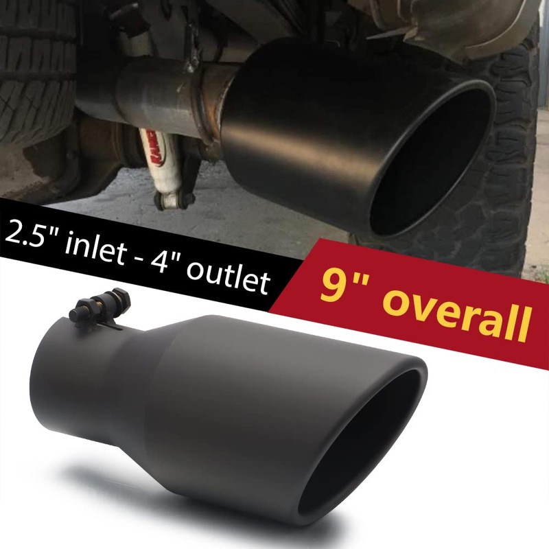 LCGP 2.5 Inch Inlet Exhaust Tip, 2.5" x 4" x