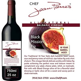 Black Mission Fig Aged 18 Years Italian Balsamic Vinegar 100% All Natural 750ml (25oz)