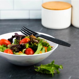 Individually Wrapped Heavy Weight Plastic Fork (200, Black Fork)