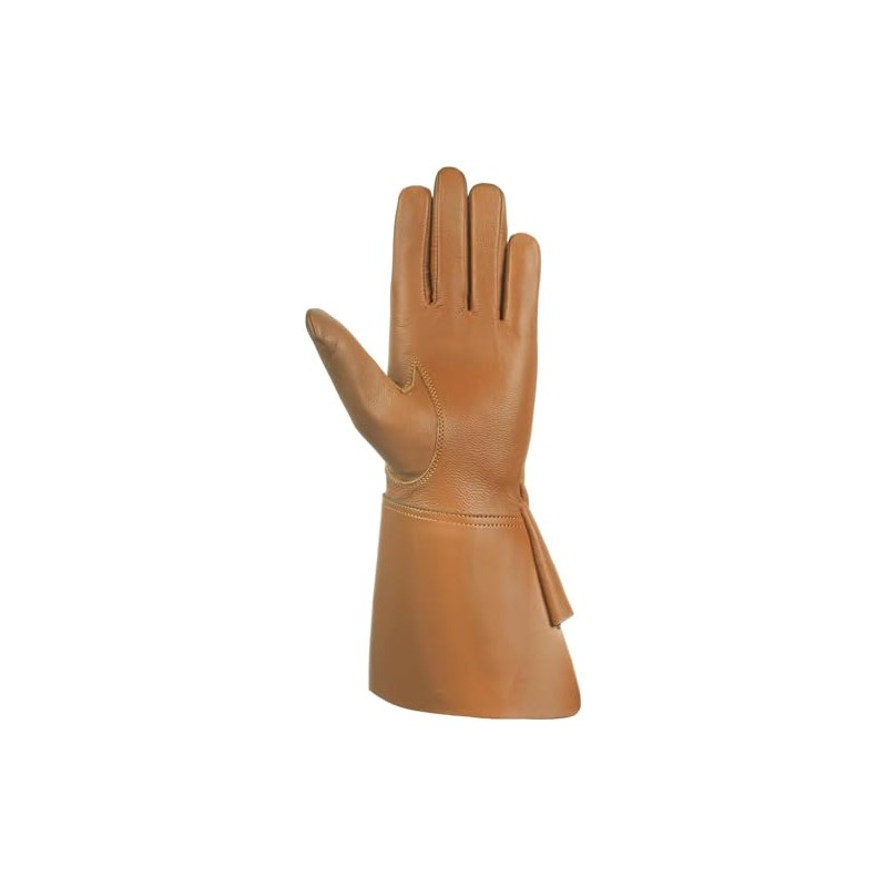 Daskz Leathers Men's Long Cuff Gauntlets Gloves Piper Drummer Band