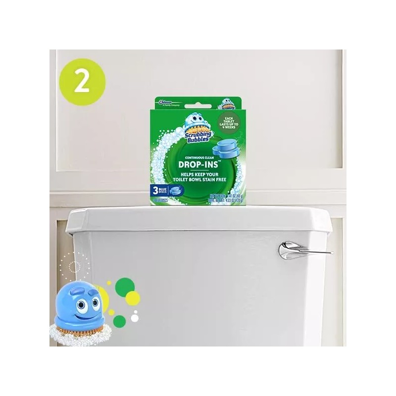 Scrubbing Bubbles Continuous Clean Drop-In Toilet Bowl Cleaner 3 count