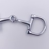 Terizger Horse Bit Key Chain,D‑Shaped Snaffle Keychain Durable Silver D‑Ring