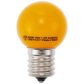 Ohm (OHM) Electric LED Mini Ball Bulb (Decoration/1.2W/45lm/Yellow/G30/E17)