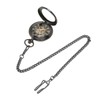 Mechanical Pocket Watch Vintage Double Case Watch Hand Wind Skeleton