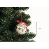 Ciao Set of 4 decoupage Christmas Tree Balls (Ø7,5cm) Happy