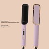 Negative Ion Hair Straightener Brush LCD Display Dual Use Heated
