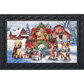 Briarwood Lane Holiday Cheer Dogs Doormat