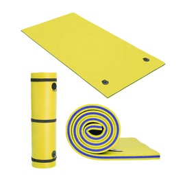 Lily Pad Floating Mat for Lake & Pool, 8'/9'/12' Extra Large Floating Mat, 3-Layer Tear-Resistant XPE Foam Floating Water Mat for Lake, Pool, River, Ocean, Boat, Suitable for Adults and Kids