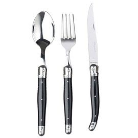 ラギオール クラシック カトラリー3点セット(ナイフ+フォーク+スプーン) カラー：ブラック