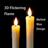 Homemory 12 Pcs Real Wax Flameless Taper Candles with Remote