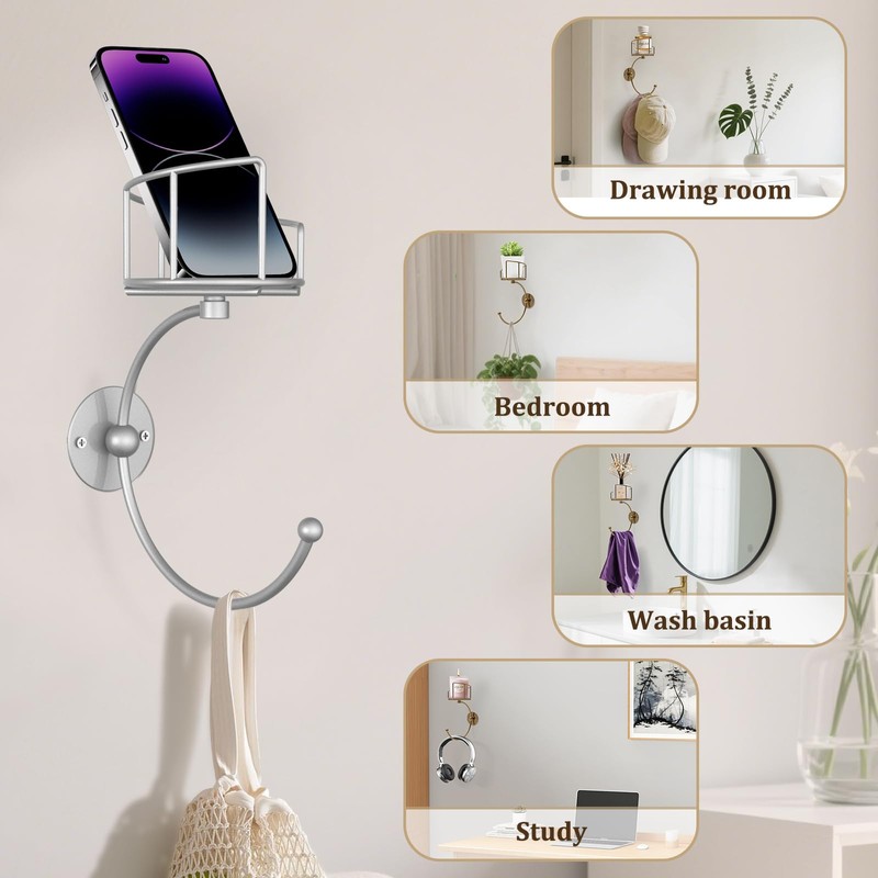 Zylbb Modern Hand Towel Holder with Candle Holder for Wall,