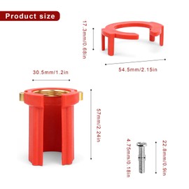 SPRHR 3 Piece Fixing of Tap Nut, Outer Diameter 32 mm Kitchen Tap Mounting Nuts Set, Easy to Install Tap Fixing Fitting, Suitable for Kitchen and Bathroom