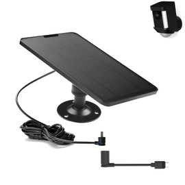 2Pack， Solar Panel Compatible with Ring ，4W for Stick Up Cam Pro Spotlight Cam Plus Spotlight Cam Pro ， Includes Barrel Plug Adapter for (2nd and 3rd Generation) and Spotlight Cam Battery