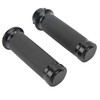 1 Pair 25mm Motocycle Handlebar Grips Black Comfortable Grasp Anodized