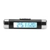 Car Clock Thermometer, Clip-On Truck Car LCD Thermometer Automotive Digital