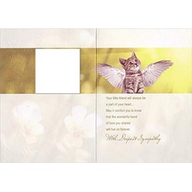 Cat with Wings Die Cut Window - Designer Greetings Pet Sympathy Card