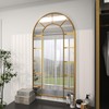 Deco 79 Metal Room Wall Mirror Arched Window Pane Entryway