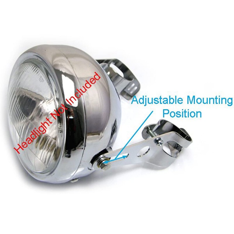 Alchemy Parts Motorcycle Headlight Fork Mount Brackets Chrome for 36mm