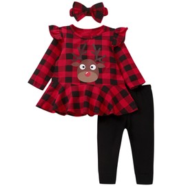 Conjunto de ropa de 3 piezas para niños pequeños, diseño de búfalo, Buffalo, 12-18 Meses