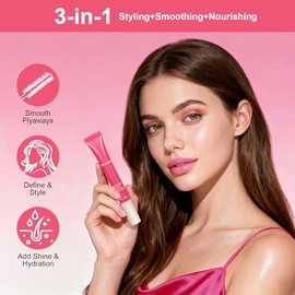 Cactus Fruit 3-in-1 Hair Styling Gel & Taming Wand – Smooth Flyaways, Define & Styling Cream, Lightweight Non-Sticky Formula for Sleek, Nourished Hair (# 1PCS)