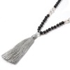 BALIBALI 6MM Mala Beads Necklace Natural Stone Meditation Statement Necklace