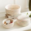 Aufbewahrungskorb Baumwollseil 3er Set, Korb Baumwollseil Geflochten, Woven Basket Cotton,