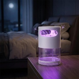 UV Ｍ𝐨𝐬𝐪𝐮𝐢𝐭𝐨 К𝐢𝐥𝐥𝐞𝐫 Lamp, Quiet 360° Omnidirectional Ι𝐧𝐬𝐞𝐜𝐭 Trap, USB Powered, Safe for Kids and Pets, Electric Ｍ𝐨𝐬𝐪𝐮𝐢𝐭𝐨 𝐑𝐞𝐩𝐞llent Light for Home Camping Patio (White)