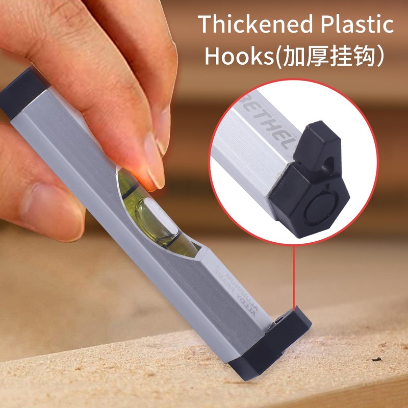 BETHEL 3 Packs Bubble Line Level String Tools, Aluminum Mini