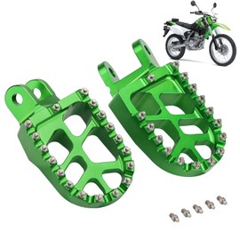 Smotrcc Dirt Bike Footpegs Motorcycle Rest Pedal Foot Pegs CNC Compatible with KLX250R KLX250 KLX250S KLR650 KLX300R KLX650 CR80R CR80RB CR85R CR85RB XR250R XR400R XR600R XR650L XR650R Green