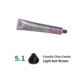 Kuul System Hair Color Cream  Kuul Tintes en crema 94 Tonos 94 Shades FUNNY COLORS Hair Dye Haircare Oil Neon Nourishing  3 oz. - Color: 5.1- Light Ash Brown