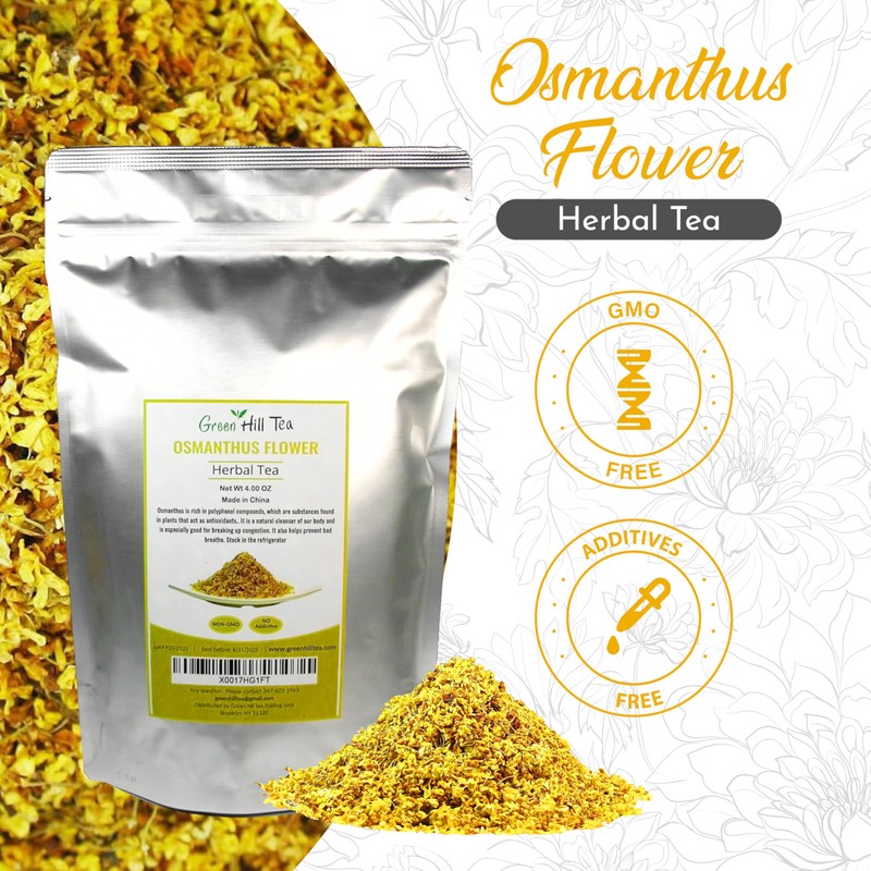 Green Hill Tea Osmanthus Flower Dried – Premium– Fragrant Osmanthus