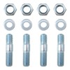 4Pack Carburetor Studs Kit, 1-3/8in Carburetor Studs Set Metal Carb