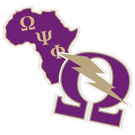 Desert Cactus Omega Psi Phi Sticker OPP Omega Man Divine 9 Individual Decal Laptop Water Bottle Car (4in C)