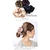 VingTAINE HS-6-BK Satin Scrunchie Hair Accessories, Black