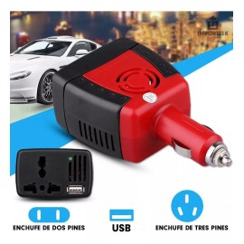 Importeek Inversor Corriente Automotriz Coche 150w Usb 12v A 110v