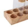 Coffee Bean Storage Tube Glass Coffee Bean Cellar with Wooden