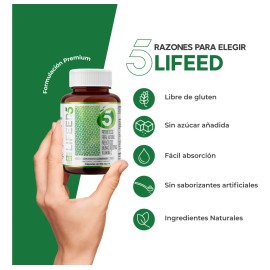 Lifeed Digestión Probióticos Prebióticos Fibra Enzimas Vitc Sabor Sin sabor
