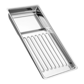 IWOWHERO Stainless Steel Tool Tray for Salon Nail Sterilizer Small Metal Instrument Tray Screw Plate